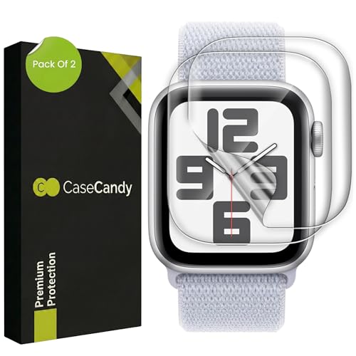 Image of Casecandy - [Pack of 2 Screen Protector for Apple Watch 40mm | Apple Watch SE 3 /SE 2 /SE 1 /Series 6 /5 /4 Screen Protector (40mm) - Anti-Scratch, Self-Healing, Bubble Free - HD