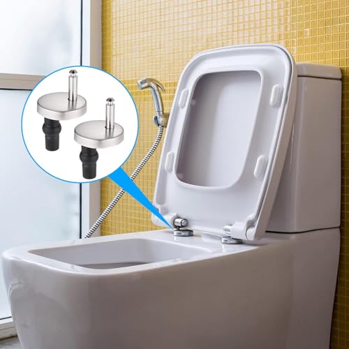 6 Stück WC Sitz Befestigung,Schrauben für Toilettensitz, Scharnier für Toilettendeckel Befestigung, Toiletten Sitz Reparatur Teile, Blindloch Befestigungen Scharniere für Toilettensitze
