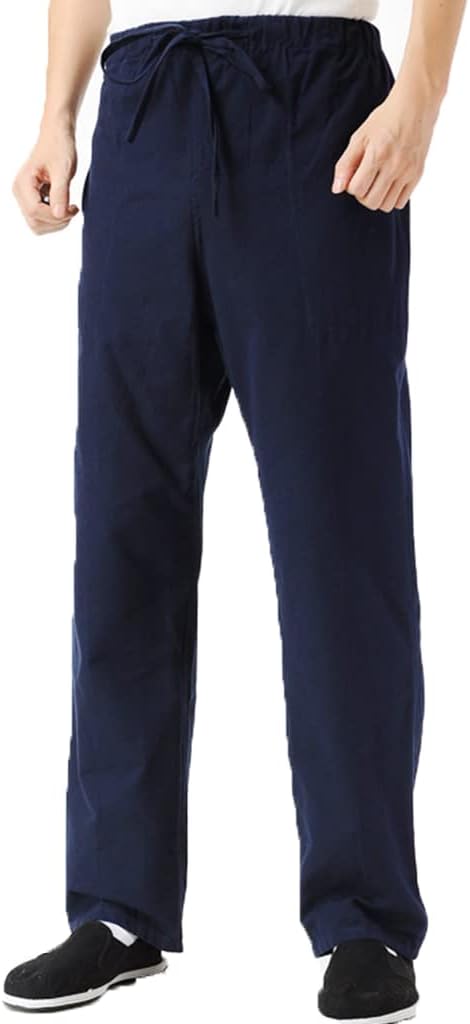 Pure Cotton Tai Chi Pants Loose Tang Suit Pants Men Kung Fu Uniform Pants Cotton Chinese Traditional Pants