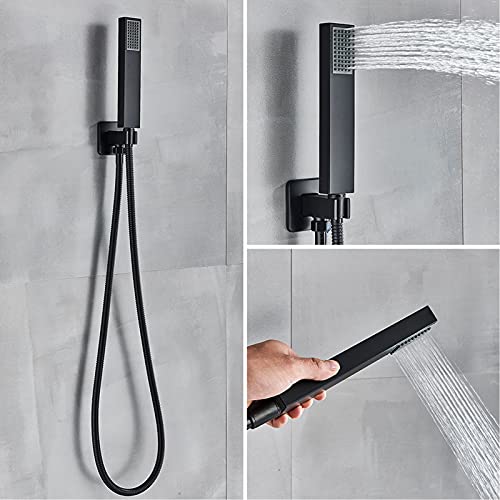 Ensemble douche et baignoire noir pour optimiser les petits espaces