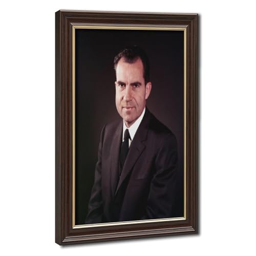 Impression sur toile Richard Nixon 1960 de qualité supérieure avec cadre en bois solide