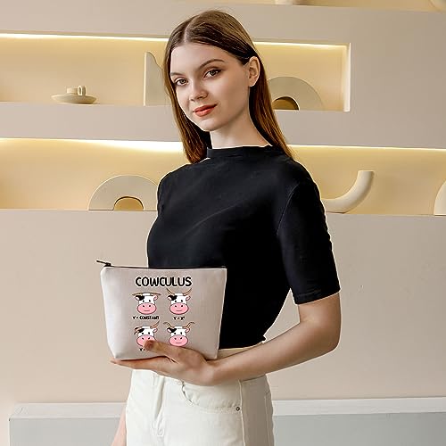 PLITI Funny Math Teacher Gifts Cow Lover Makeup Bag Mathematics Lover Gift Math Geek Gift Cowculus Math Puns Gift (Math Cow bagU) - Image 4