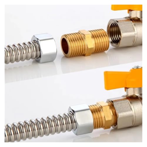 Conector de boquilla hexagonal BSP con rosca macho reductora de latón antilesiones por fugas 5