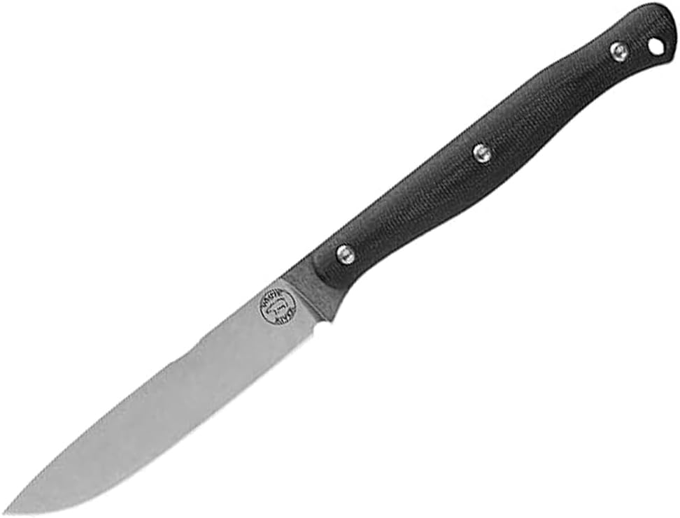 White River Exodus 4, Black Burlap Micarta Handle