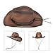 BESPORTBLE Western Style Brim Cowboy Hat for Women Lightweight Breathable Summer Fedora with Classic Fashionable Design Wide Brim Sun Protection for Outdoor and Casual Wear Coffee