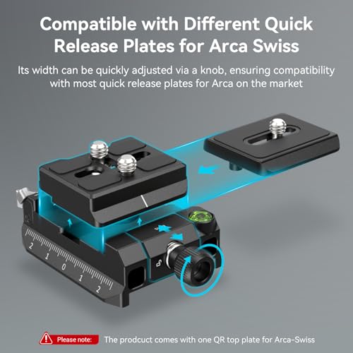 SMALLRIG Mount Plate Kit with Top Plate for Arca-Swiss and Bottom Plate for Manfrotto-Type, Compatible with DJI RS Series - 4234 - Image 3