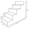 Best Pet Supplies Dog Stairs for Small Dogs & Cats, Foam Pet Steps Portable Ramp for Couch Sofa and High Bed Non-Slip Balanced Indoor Step Support, Paw Safe No Assembly - Brown Linen, 5-Step