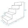 Best Pet Supplies Dog Stairs for Small Dogs & Cats, Foam Pet Steps Portable Ramp for Couch Sofa and High Bed Non-Slip Balanced Indoor Step Support, Paw Safe No Assembly - Brown Linen, 5-Step