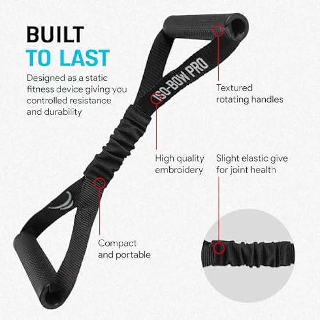 Iso-Bow Pro by Bullworker | The Isometric Pocket-Companion for Strength Training, Stretching, and Working Out. Use self-Resistance to circulate Blood Flow, Pump Muscles. Yoga or Pilates Exercises.