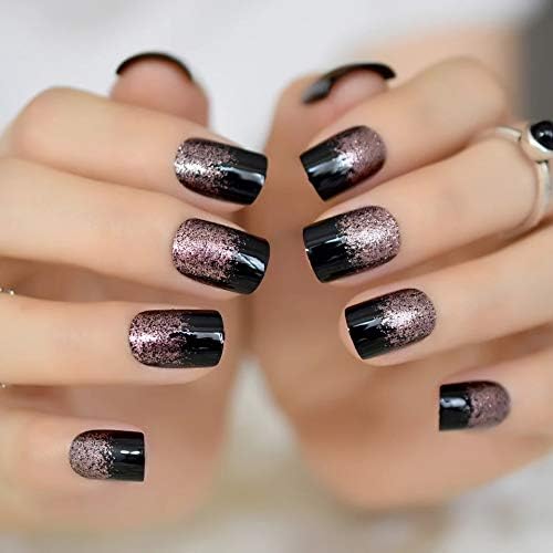 Business Ventures Reusable Artificial Nails with Professional Nail Glue -Set of 24 Pieces
