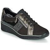 Normal Rieker, 53713, Femme A_Talon_Derbies Noir bi-matière EU37