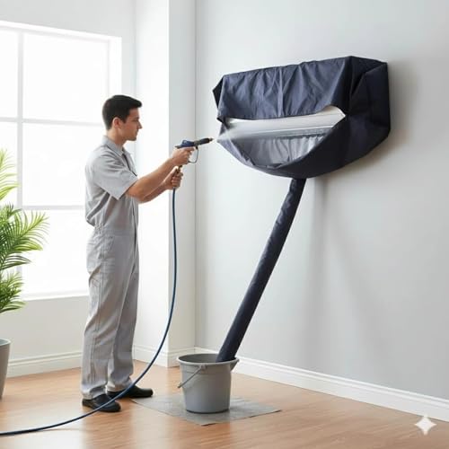 Image of SELENO AC Service Cleaning Washing Cover for 1 Ton & 1.5 Ton Split AC Indoor Unit | Easy Fit for Home & Professional Use (Waterproof)