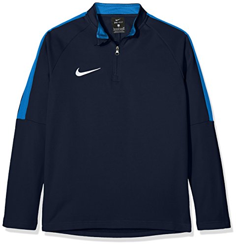 Image of NIKE Unisex Kids Dry Academy 18 Drill Long Sleeve Top, Obsidian/Royal Blue/(White), M UK