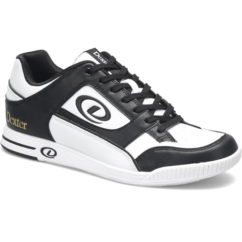 Image of Dexter Men's Royal Bowling Shoe White /Black - Universal Slide Soles - Made for Both Left and Right Handed Bowlers - Athletic Fit - Lightweight