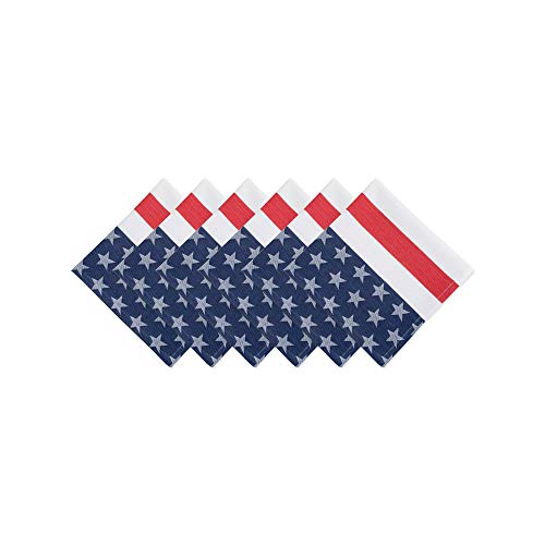 DII-4th-of-July-Stars-Stripes-Tabletop-Collection-Napkin-Set-20x20-Red-White-Blue-6-Piece DII 4th of July Stars Stripes Tabletop Collection Napkin Set 20×20 Red White Blue 6 Piece