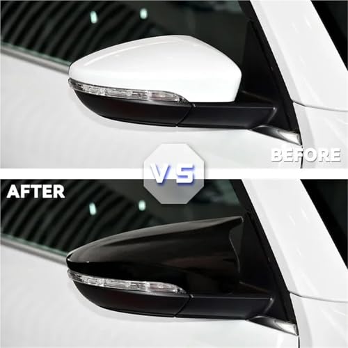 Coque de rétroviseur style corne pour Passat B7 et Beetle aspect carbone