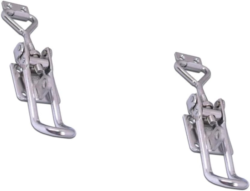 POPETPOP 2pcs Clasp Latch for Hotel Toggle Clamp Stainless Steel Tension Clasp Heavy Duty Spring Luggage Latches Locks