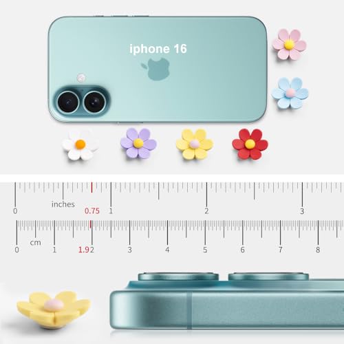 Imanes decorativos flor 3D, pack de 24 unidades miniatura 2