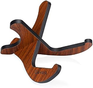 CAHAYA Stojak na ukulele Drewniany składany muzyczny odłączany instrument z elementami w kształcie X do ukulele, CY0022