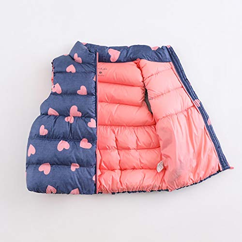 Girls Kid Vest Outerwear Lightweight Vest Winter Zipper Up Waistcoat Solid Windproof Down Coat Gilet (Color : Multi-Colored7, Size : Small) #TOP3