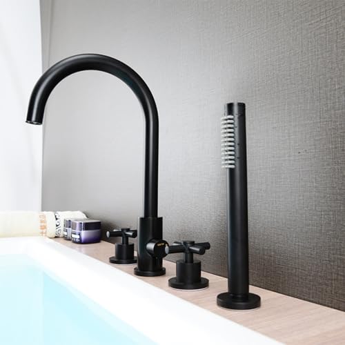 Robinet de salle de bain à double levier et pommeau extractible à débit optimal