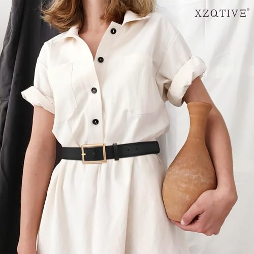 XZQTIVE Women Leather Belts for Jeans Pants Dresses Fashion Waist Belt for Women with Pin Buckle3