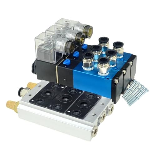 Collecteur pneumatique 4V210-08 bloc de commande à 5 stations solénoïde AC 36V - 5
