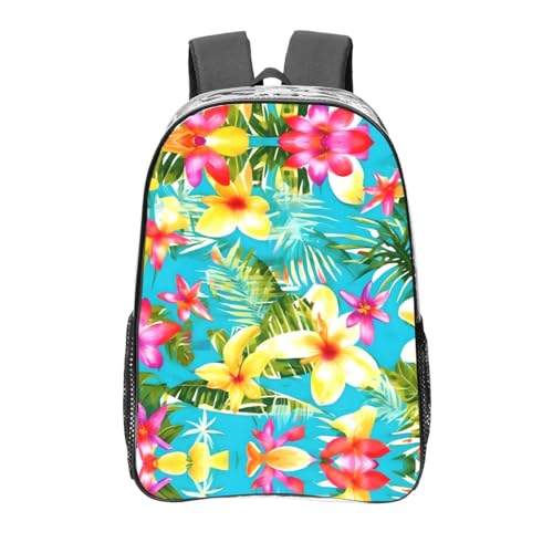 Sac à dos transparent imprimé hawaïen pour passer la sécurité sans stress