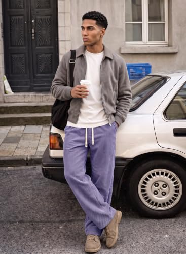 Image of JMIERR Mens Corduroy Pants Wide Leg Baggy Sweatpants