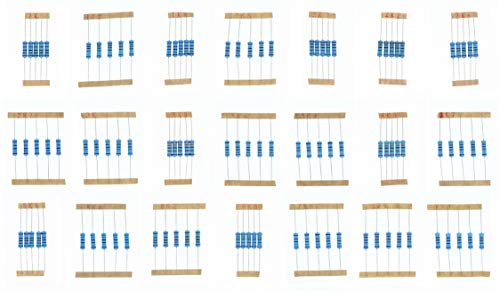 HUABAN 5 piezas * 21 valores 2W 2 Watts 1K 1K2 1K5 1K8 2K 2K2 2K4 2K7 3K 3K3 3K6 3K9 4K3 4K7 5K1 5K6 6K2 6K8 7K5 8K2 9K1 Ohm 1% Resistencia de película metálica