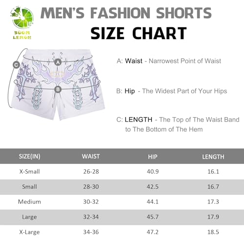 BOOMLEMON Mens Mesh Graphic Shorts Retro Designer Basketball Athletic Shorts Summer Casual Cool Streetwear Short Pants - Image 6