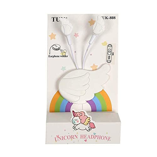 Maya Brand Presents – Funny Cartoon Wired Earphones Gamer Music/Stereo Earbuds MIC Outdoor Sport Running Headphones Kids|Children|Toddler Girl Birthday Return Gift (Pack of 1) (Unicorn Wings)