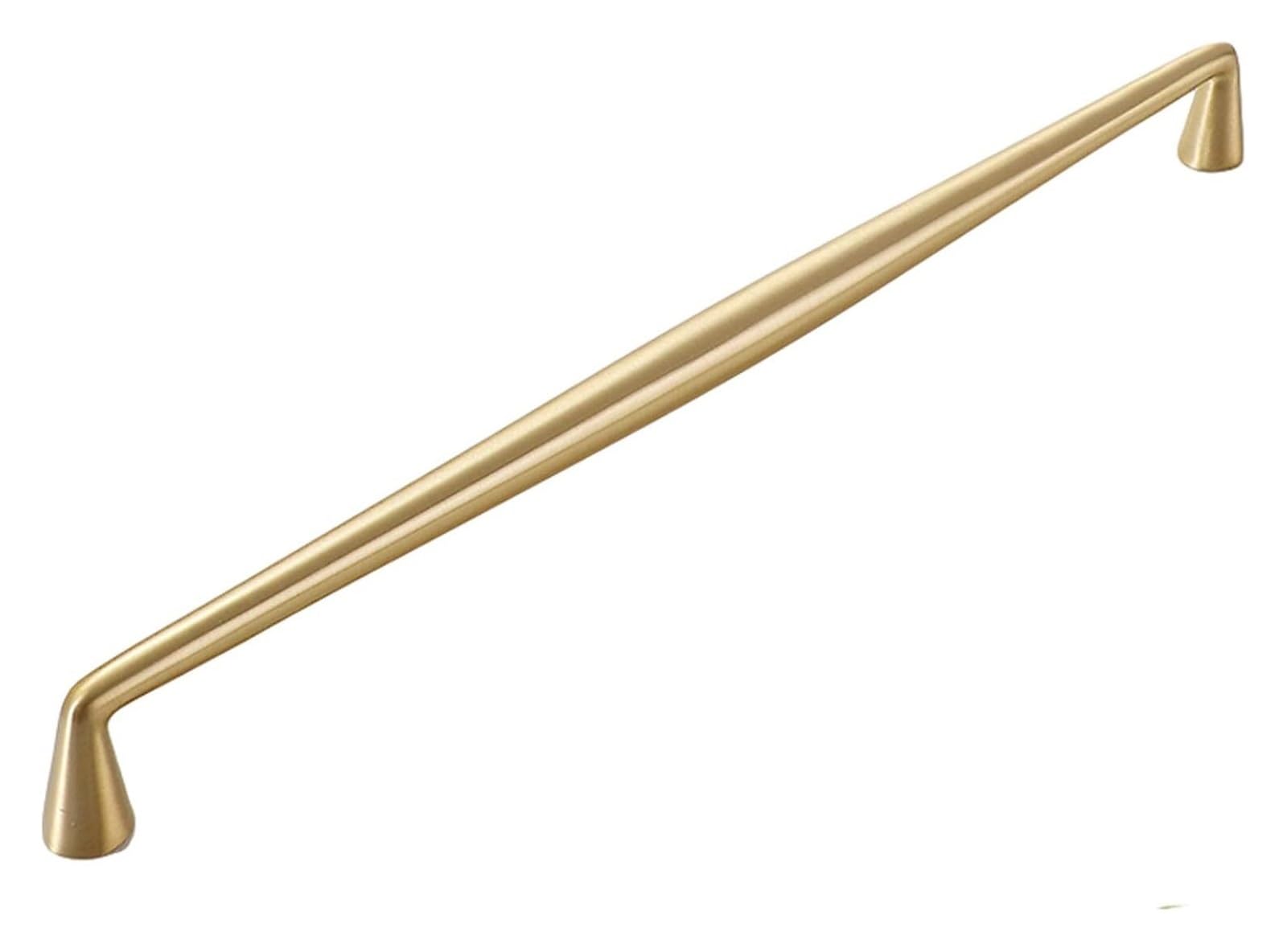 Voplivat One Color Kitchen Cupboard Handles, Brushed Brass Bow Cabinet Handles Drawer Pulls For Kitchen Bathroom Multiple Sizes(Hole Distance 256Mm)
