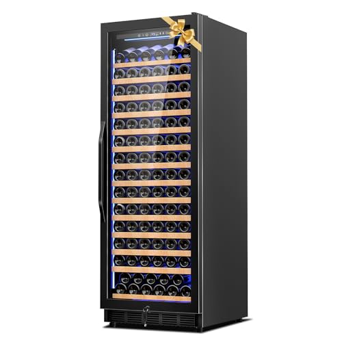 24 Inch Wine Cooler Refrigerator,179 Bottles Wine Fridge Large Capacity Professional Wine Cellars with Powerful Compressor,Quiet Operation and Elegant