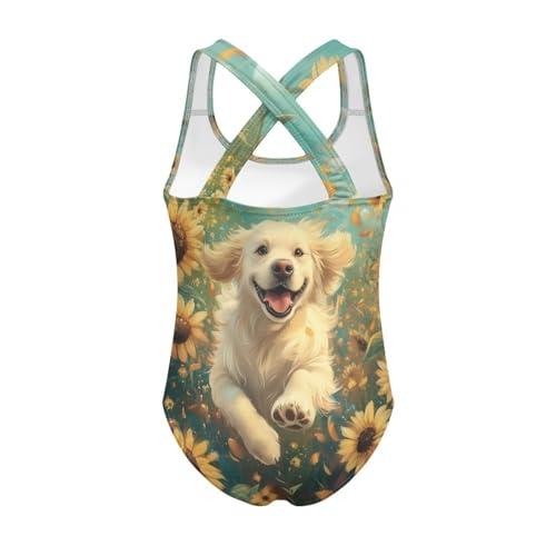 Image of One Piece Swimsuit Girls Cross-Back Bathing Suit 5-14Y Kids Swimwear Cute Swimsuits Sleeveless Bathing Suits
