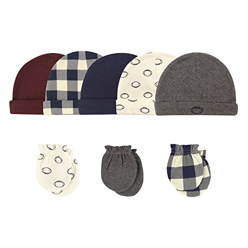 Image of Hudson Baby Unisex Baby Cotton Cap and Scratch Mitten Set