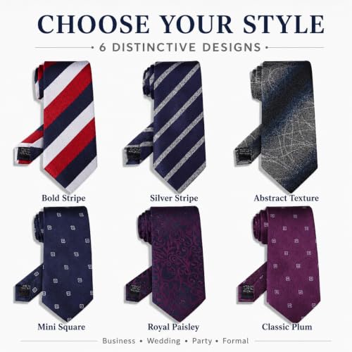 Image of WeiShang Neckties for Men, Classic Formal Tie
