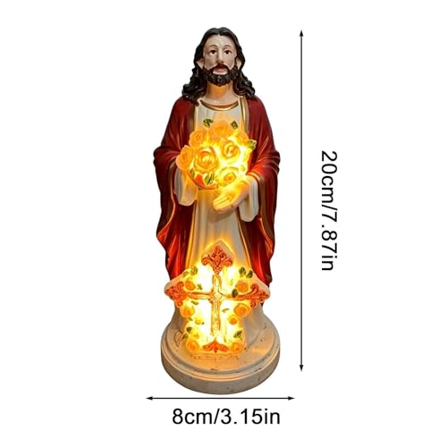 Statue de Jésus en résine religieuse aux détails soignés de 19 cm - 5