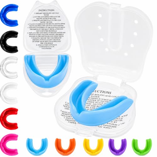 Mouthguard for Kids Sports Gum shield mouldable junior Mouth Guard Boxing Protection Slim Fit Case Rugby Martial Arts Judo Karate MMA Muay Thai Football Sport Kids Mouthguard 9-12 Hockey Age Gumshield