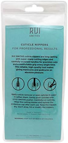 Rui Smiths Professional Cuticle Nippers, Gold-Plated Carbon Steel, French Handle, Double Spring, 6mm Jaw (Full Jaw)