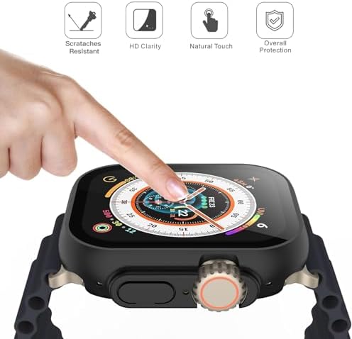 Misxi Hard PC Case with Tempered Glass Screen Protector for Apple Watch 41mm - Thumbnail 3