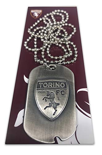 tex family MOSTRINA in Metallo ANTICHIZZATO con Catenina da Collo Logo Ufficiale Torino FC e Cartolina Torino È
