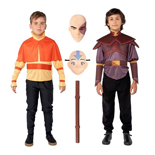 Conjunto Disfraz Oficial Avatar Airbender 5 Piezas Kid miniatura 1