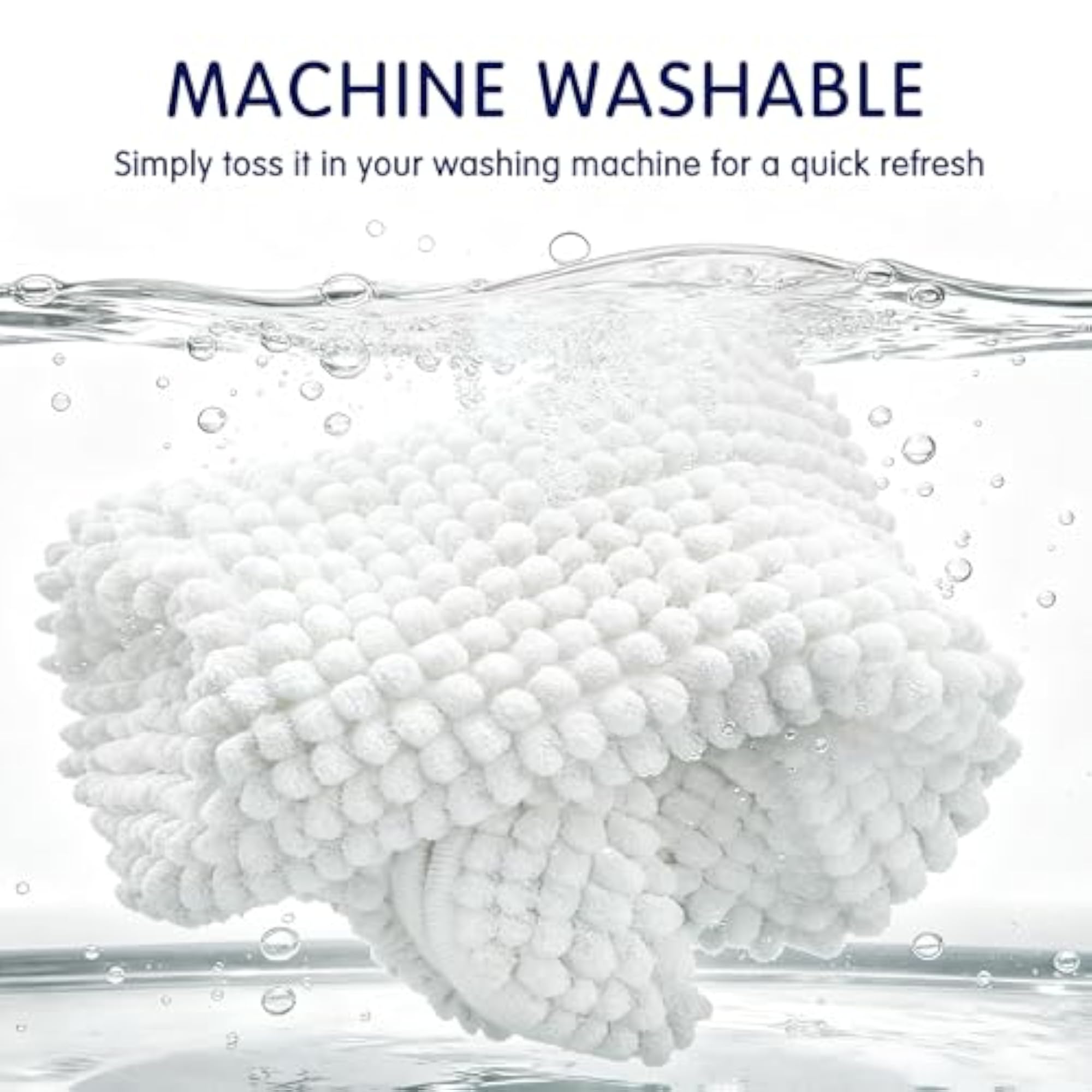 Bathroom Rugs, 24" x 60" Chenille Bath Rug, Soft Plush
