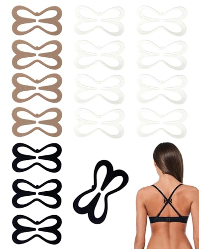 TPZORJX 16 Stück BH Träger Clips, BH Träger Halter Schmetterling Stil BH Clips bh clips für bh träger rücken Unsichtbar rutschfeste bh klammer rücken für Volle Körbchengröße