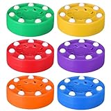 6 Pcs Roller Hockey Puck: ABS Street Hockey Puck, Sports Training Pucking Balls, Floor Training Ball for Indoor Outdoor Sport Practice Activity