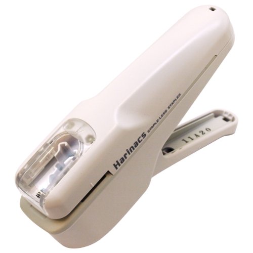 Kokuyo Harinacs Japanese Stapleless Stapler White SLN-MSH108W