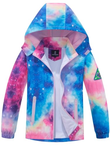 Image of SaphiRose Kids Waterproof Rain Jacket Mesh Lined with Removable Hood