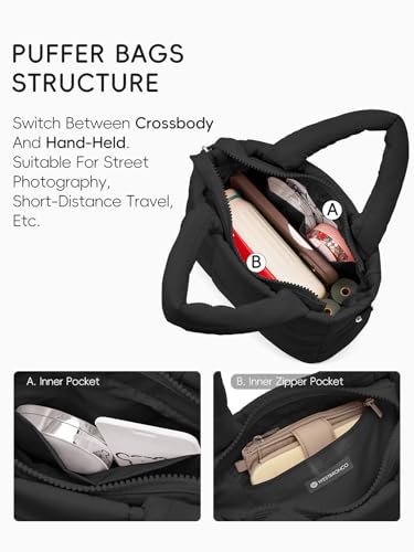 Bolso pequeño tipo puffer para mujer miniatura 3