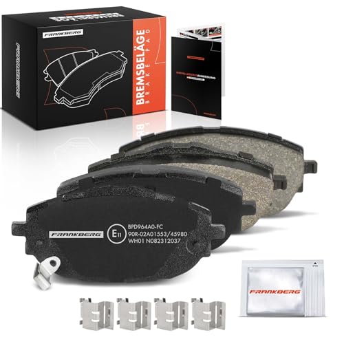 Frankberg Brake Pad Set incl. 4x Pads Front Compatible with A.u.r.i.s Estate E18 A.u.r.i.s E18 C.o.r.o.l.l.a Saloon E18 ZRE1 Replace# 0446502391,0446502390